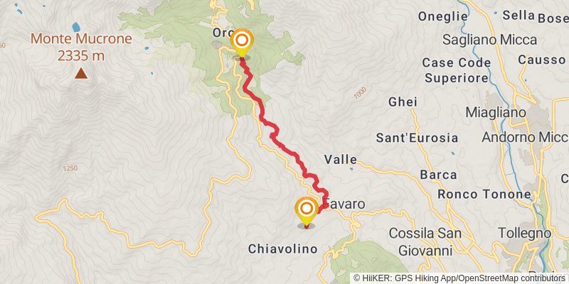 Cammino De Oropa alt 2 Map