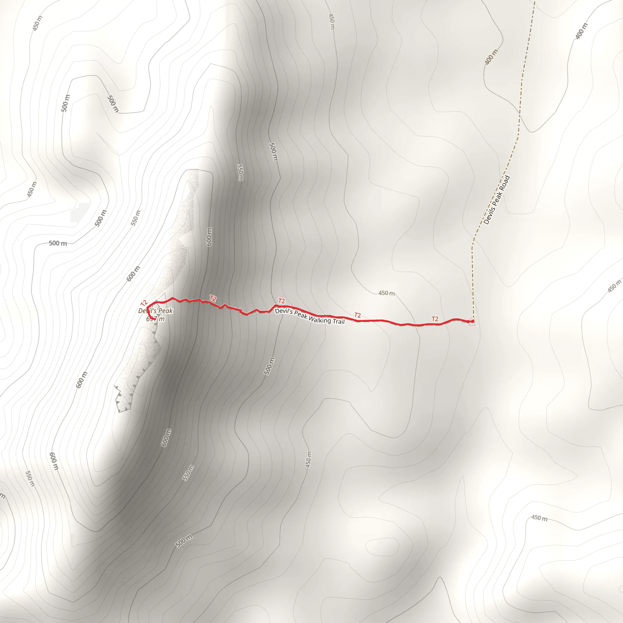 Devil's Peak Walking Trail mobile static map