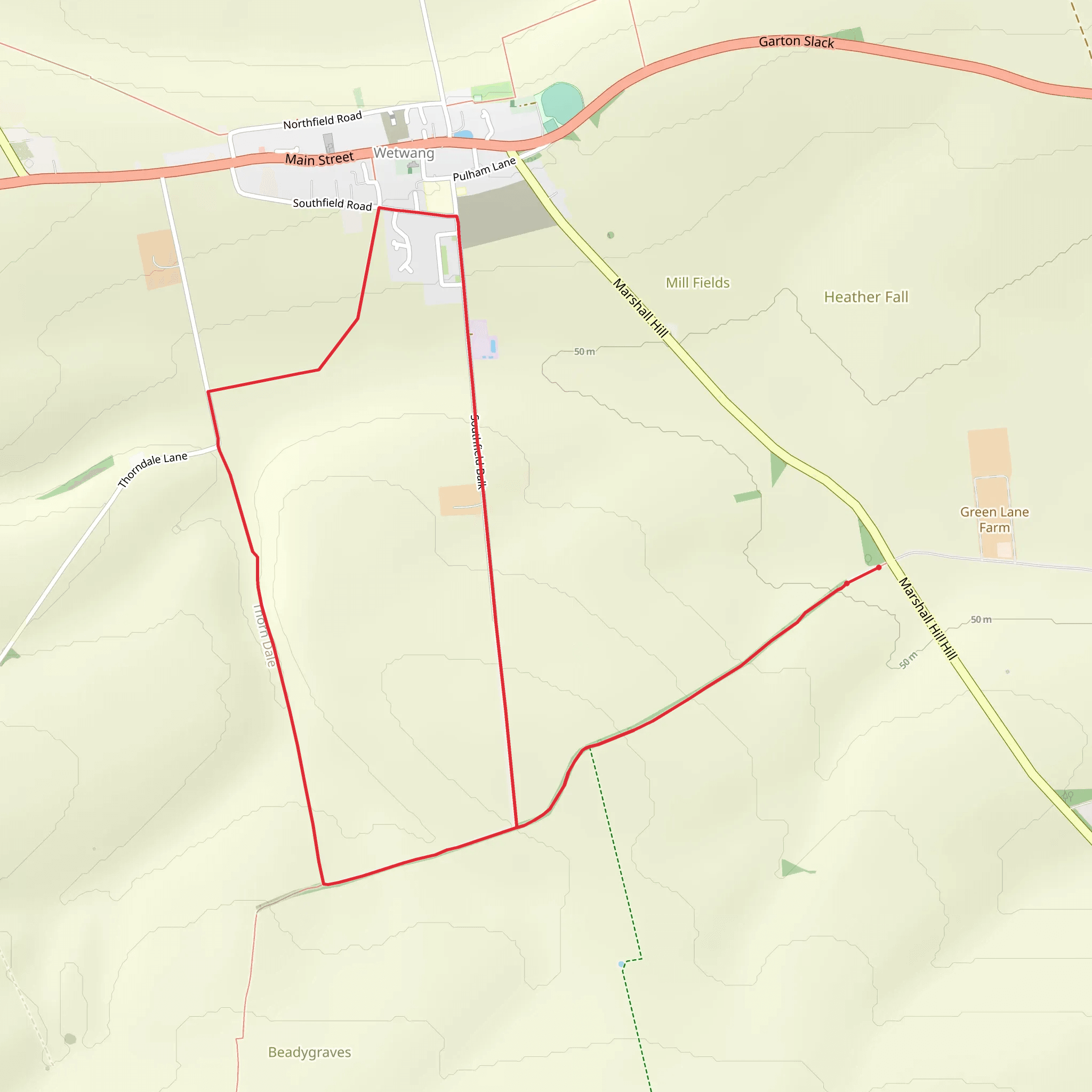 Wetwang Short Loop mobile static map