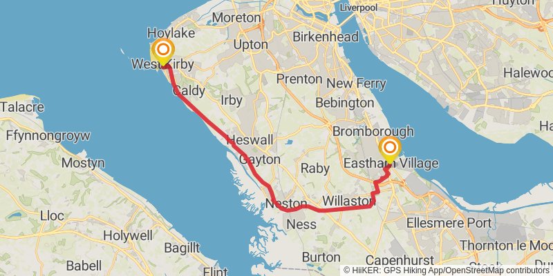 Wirral Circular Trail stage 2 Map