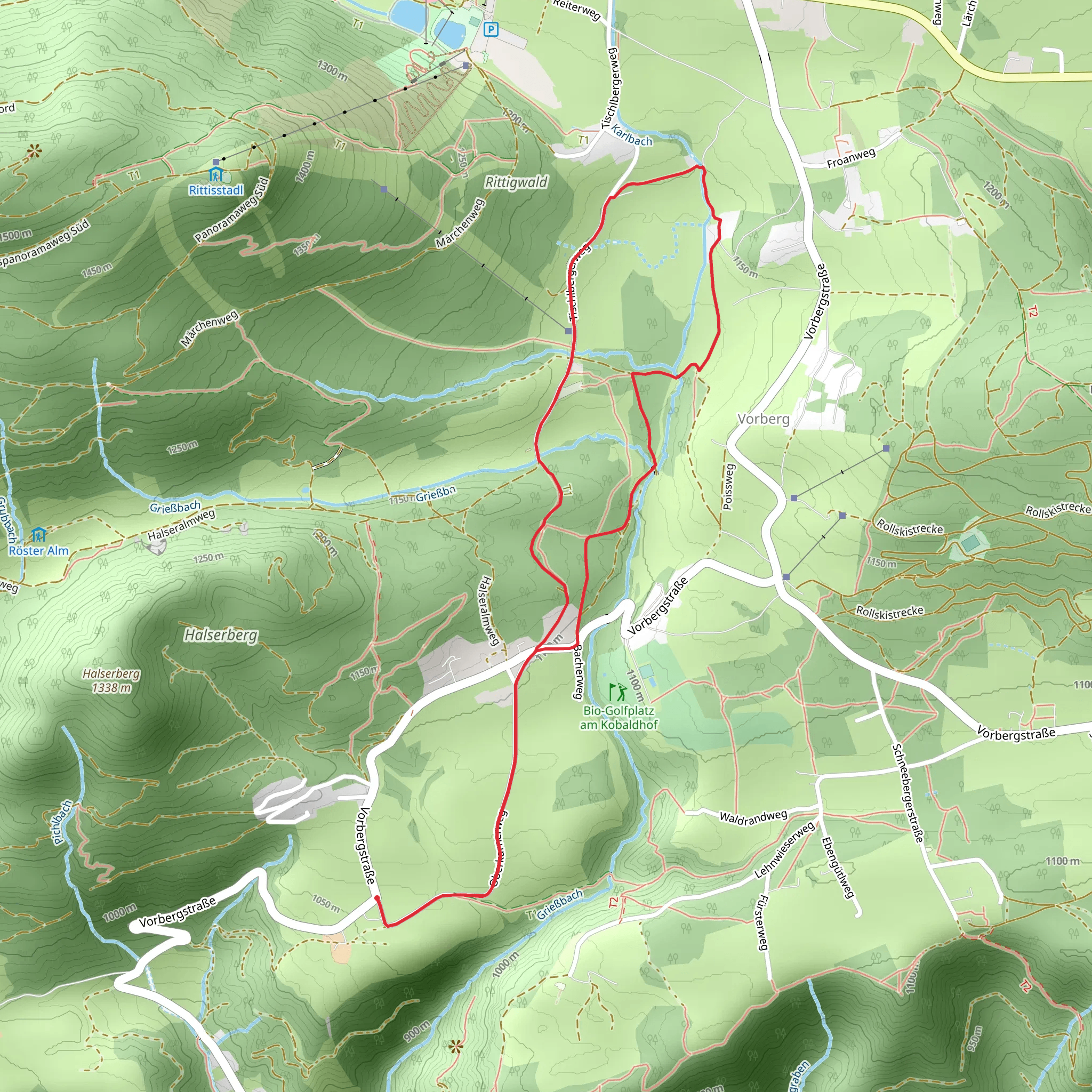 Vorberg Walk mobile static map