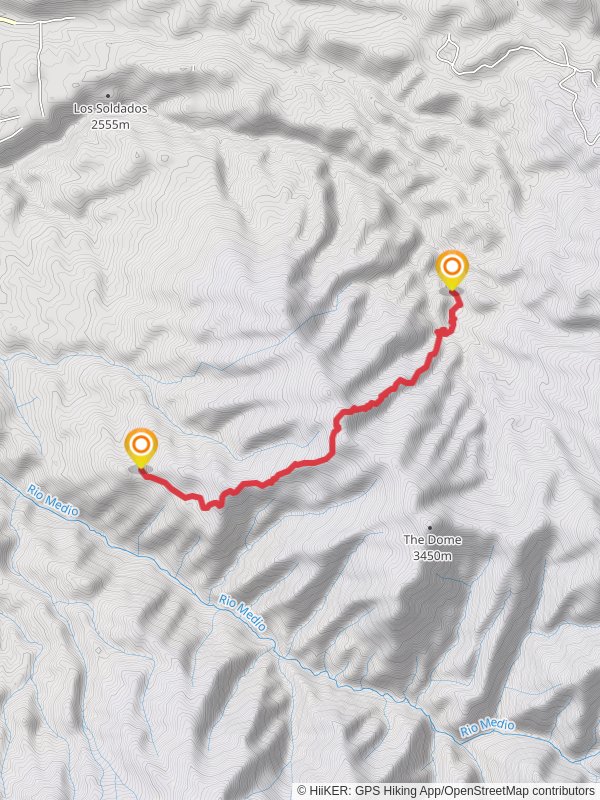 Rio Quemado Trail - Short mobile static map
