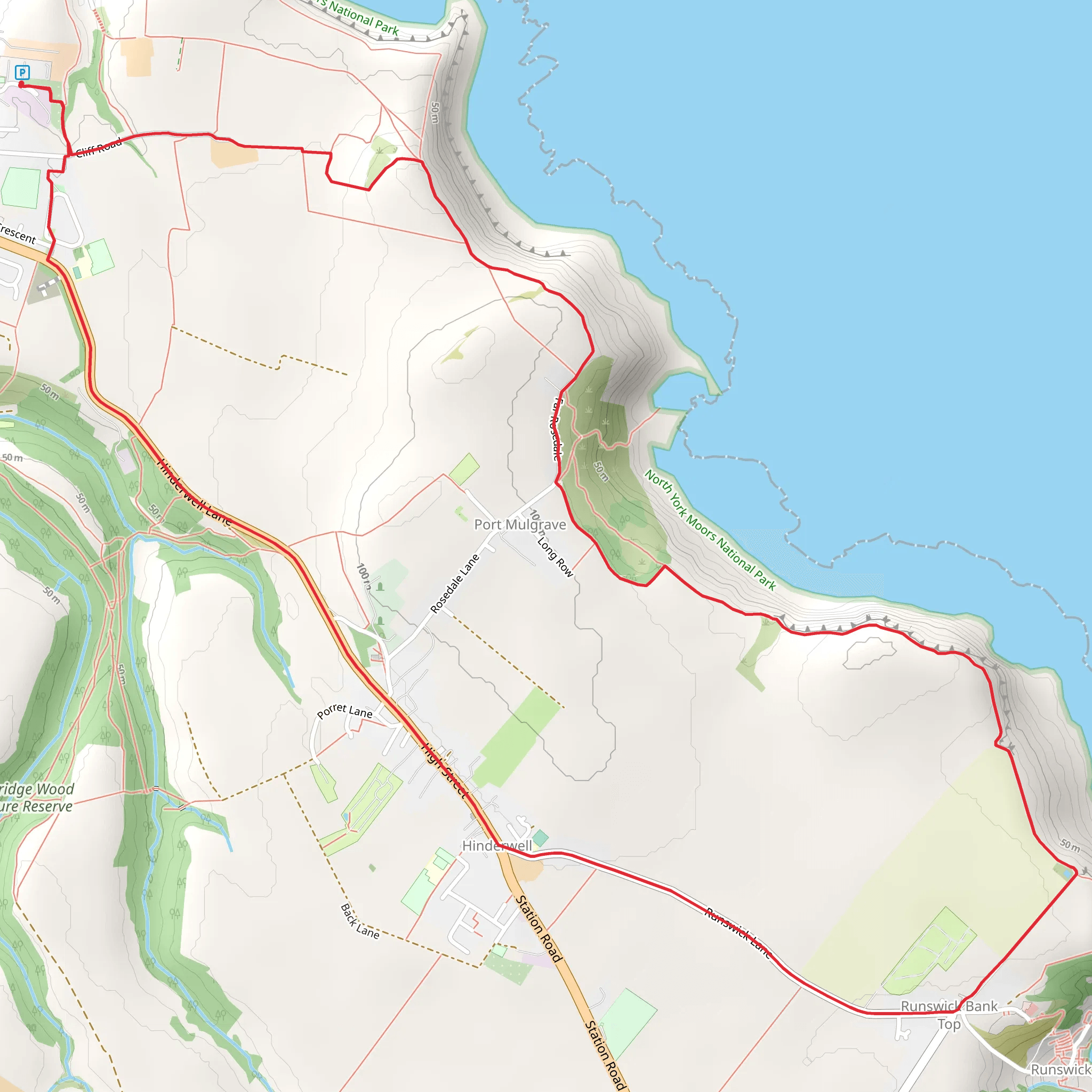 Staithes - Port Mulgrave and Hinderwell Loop mobile static map