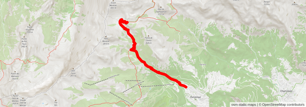 Sanetsch-Muveran-Weg stage 4 Map