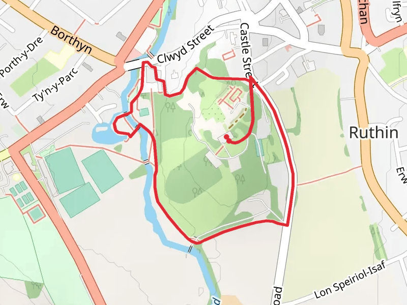 Ruthin Castle Loop mobile static map