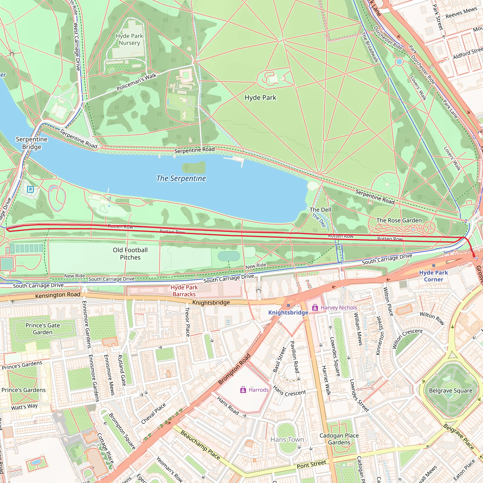 Rotten Row Loop mobile static map