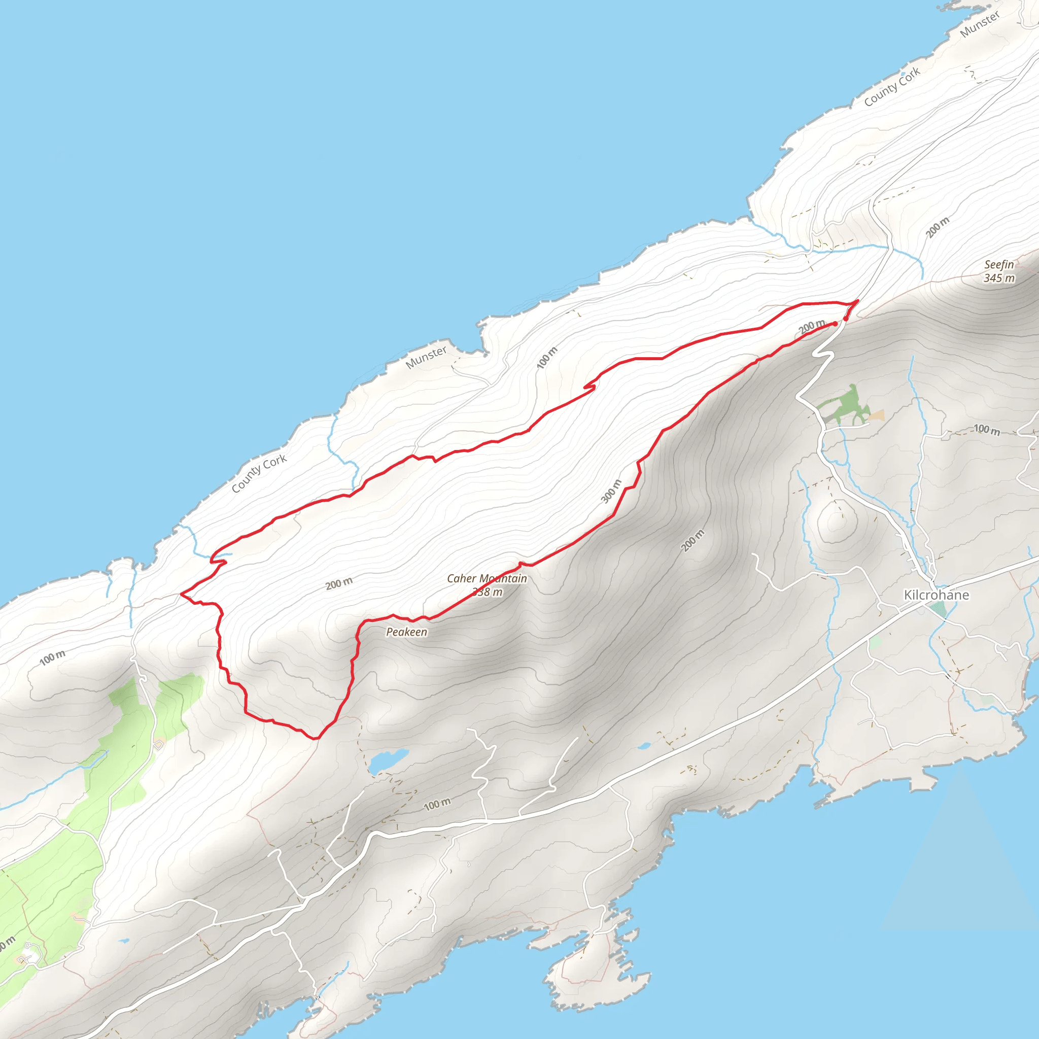 Peakeen Ridge Loop mobile static map