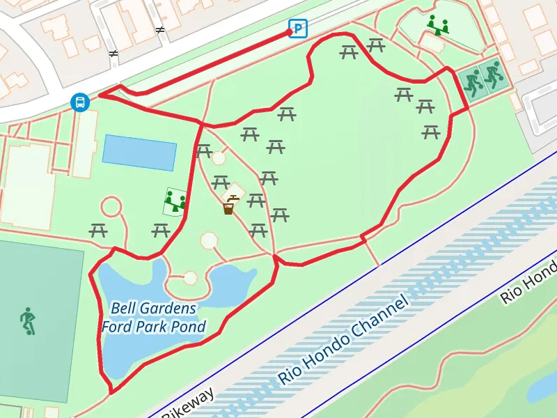 Bell Gardens Ford Park Pond Loop