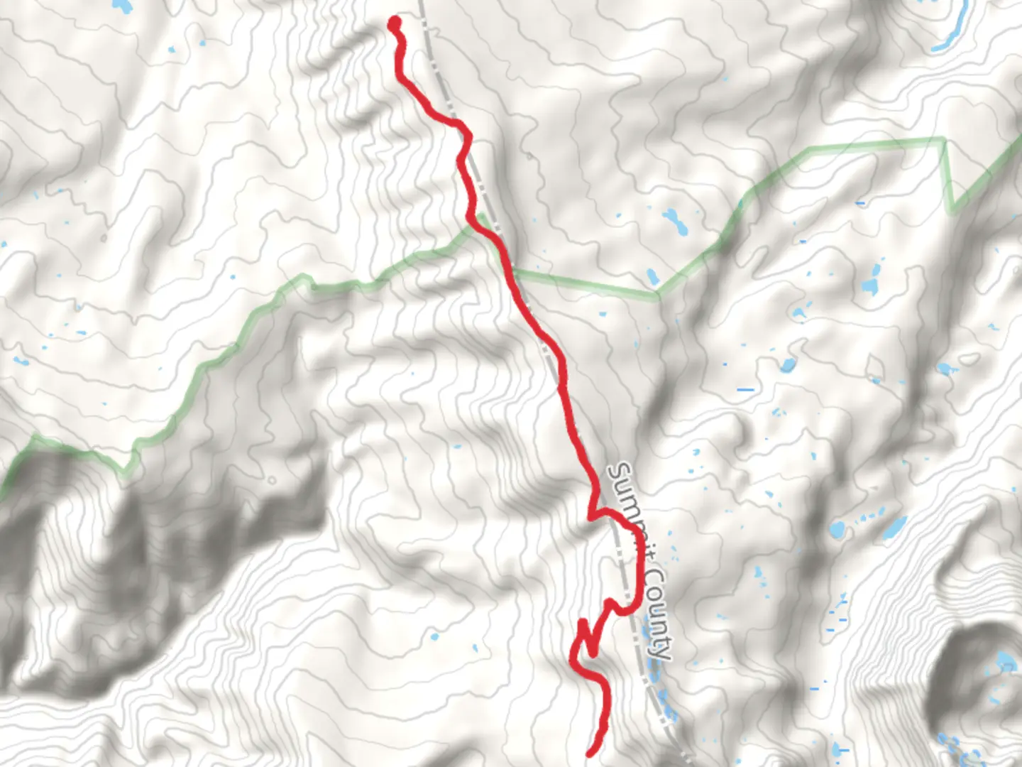 An image depicting the trail Elliott’s Ridge Trail and its surrounding area.