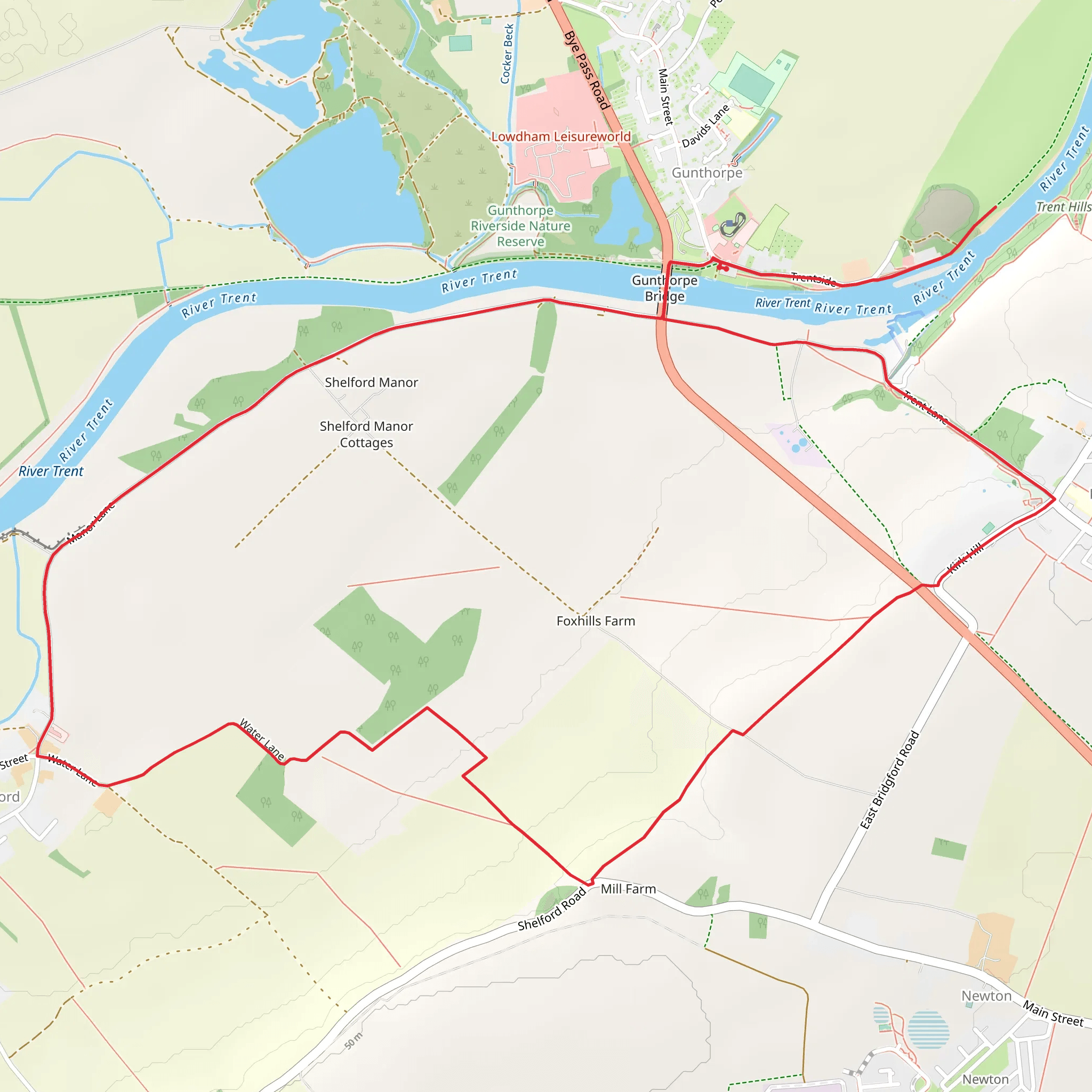 Gunthorpe Loop mobile static map