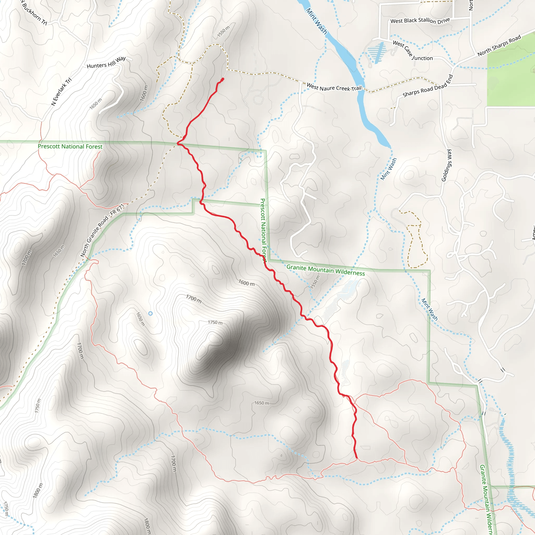 Baby Granite Trail mobile static map
