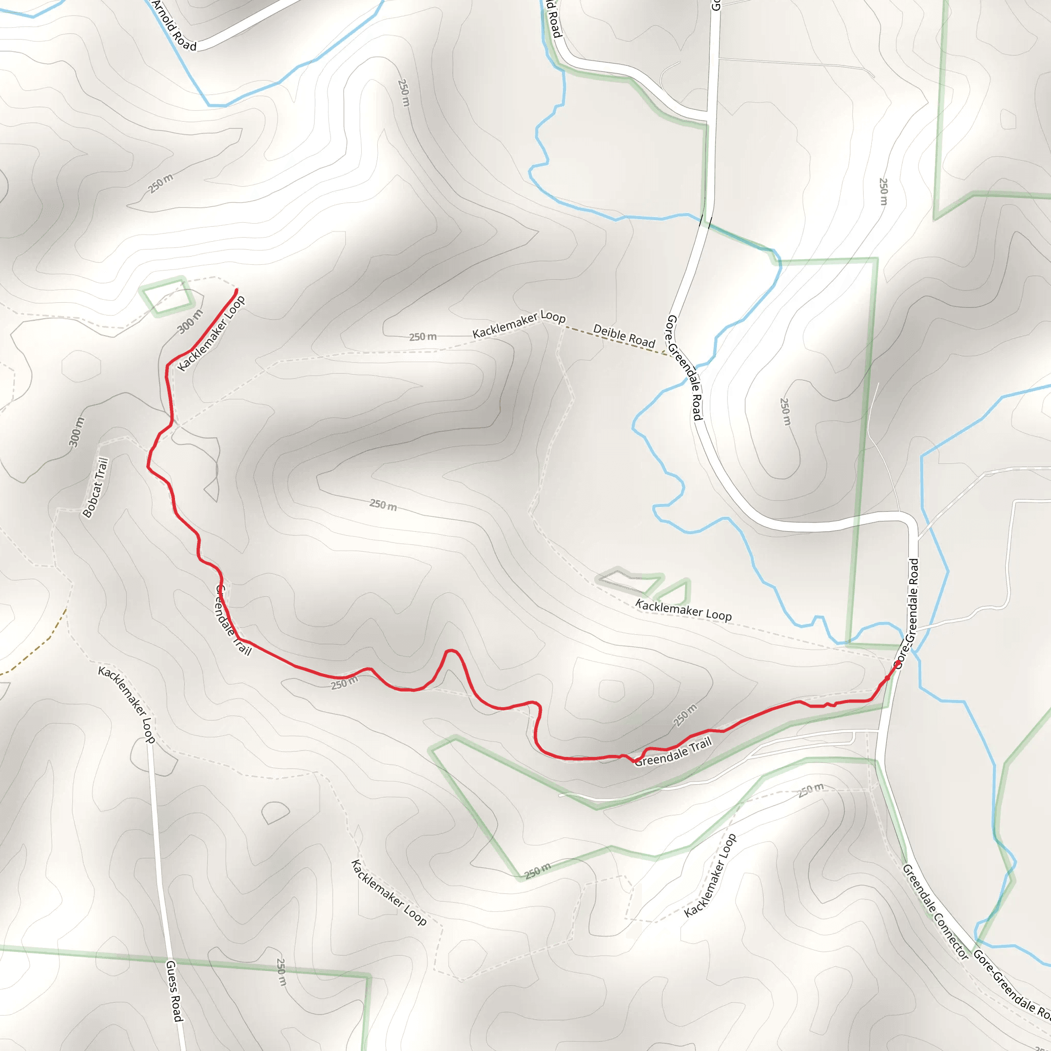Greendale Trail mobile static map
