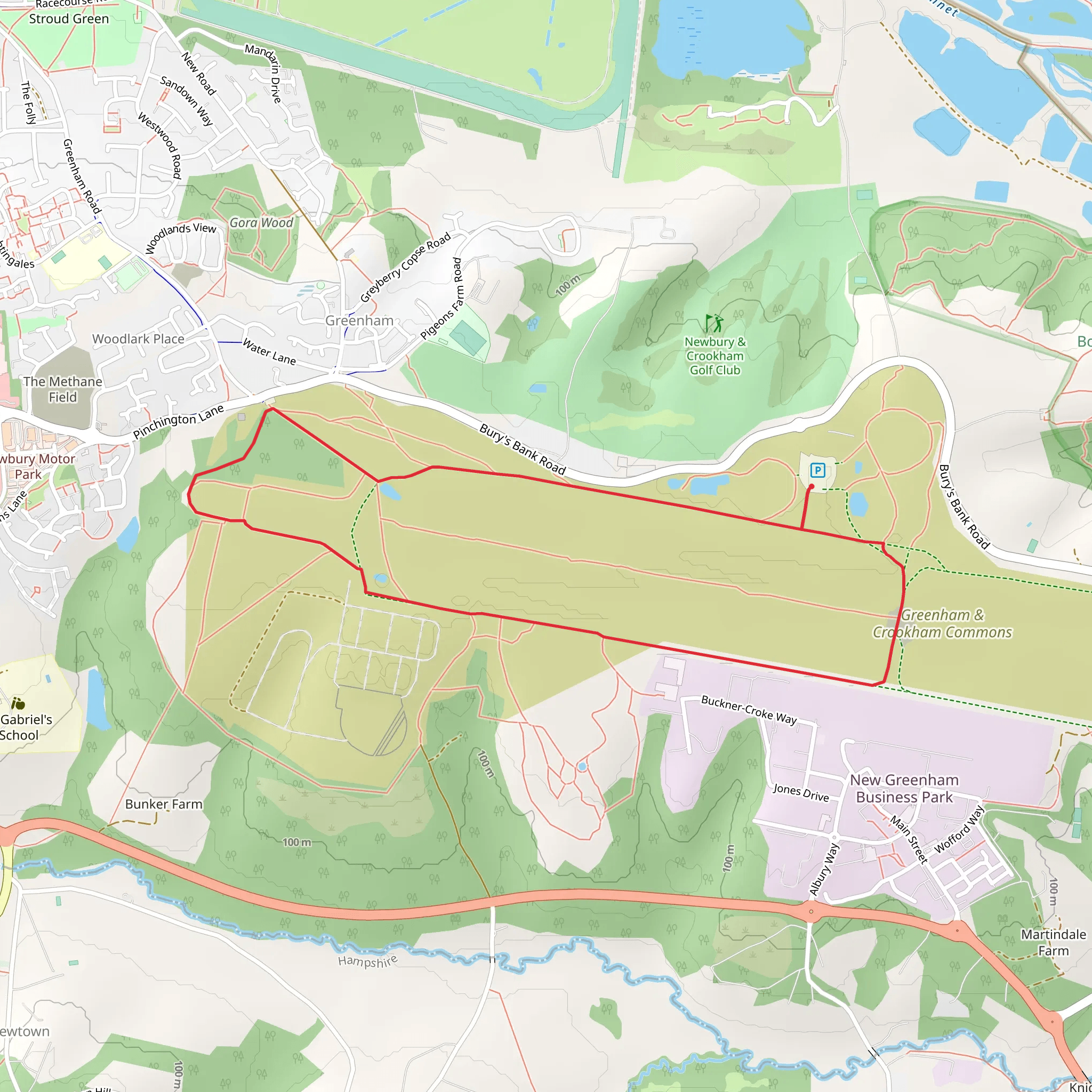 RAF Greenham Common Loop mobile static map
