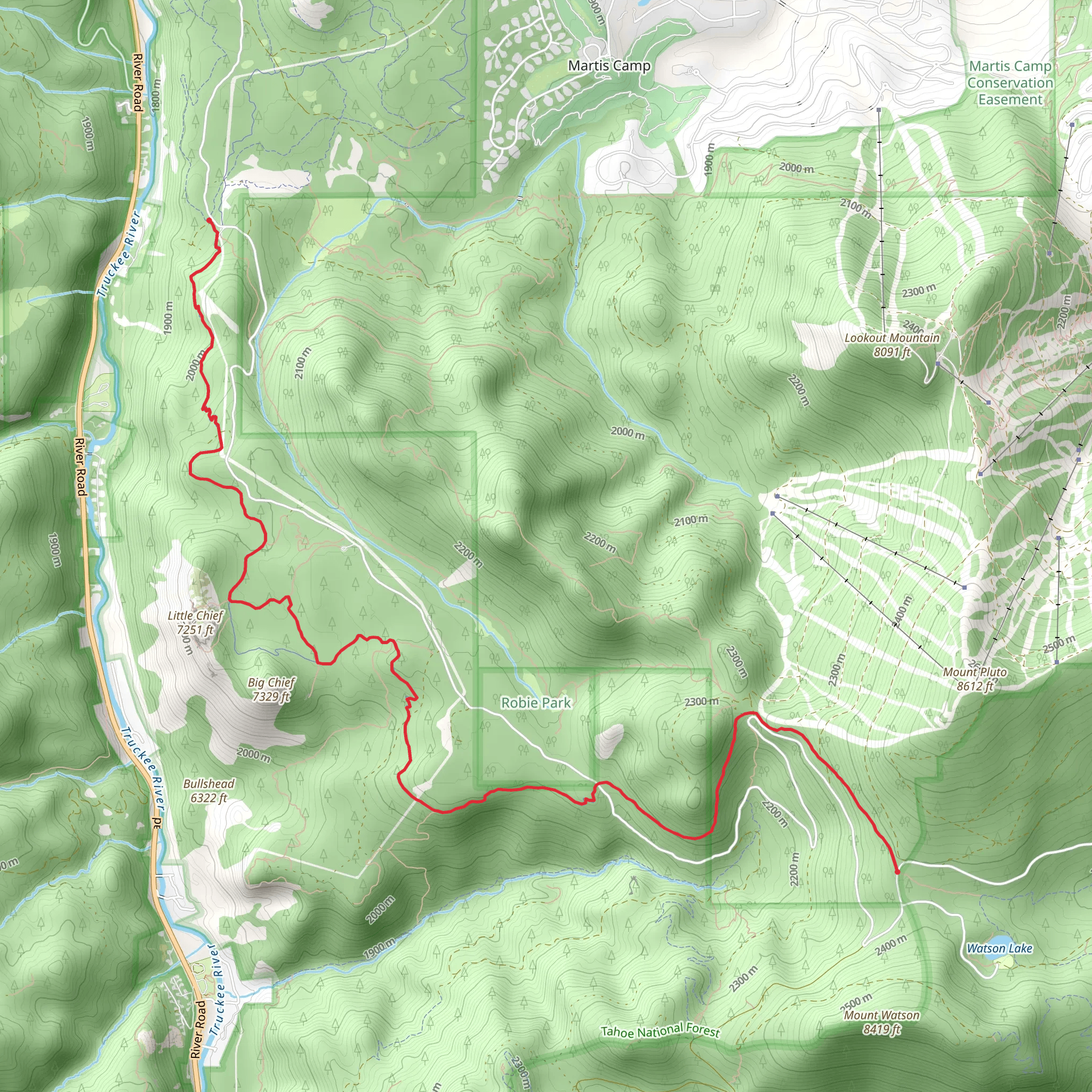 Big Chief Trail mobile static map
