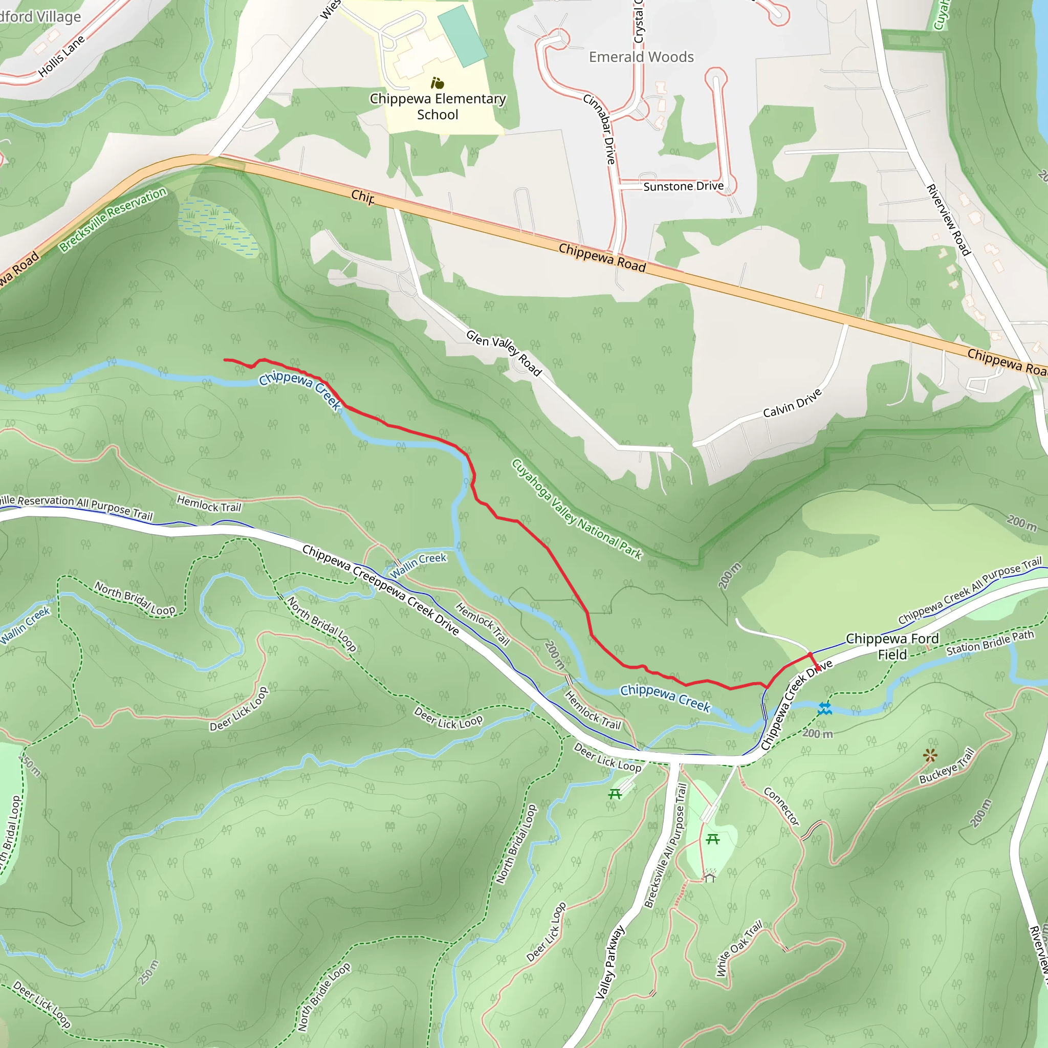 Chippewa Creek Trail mobile static map