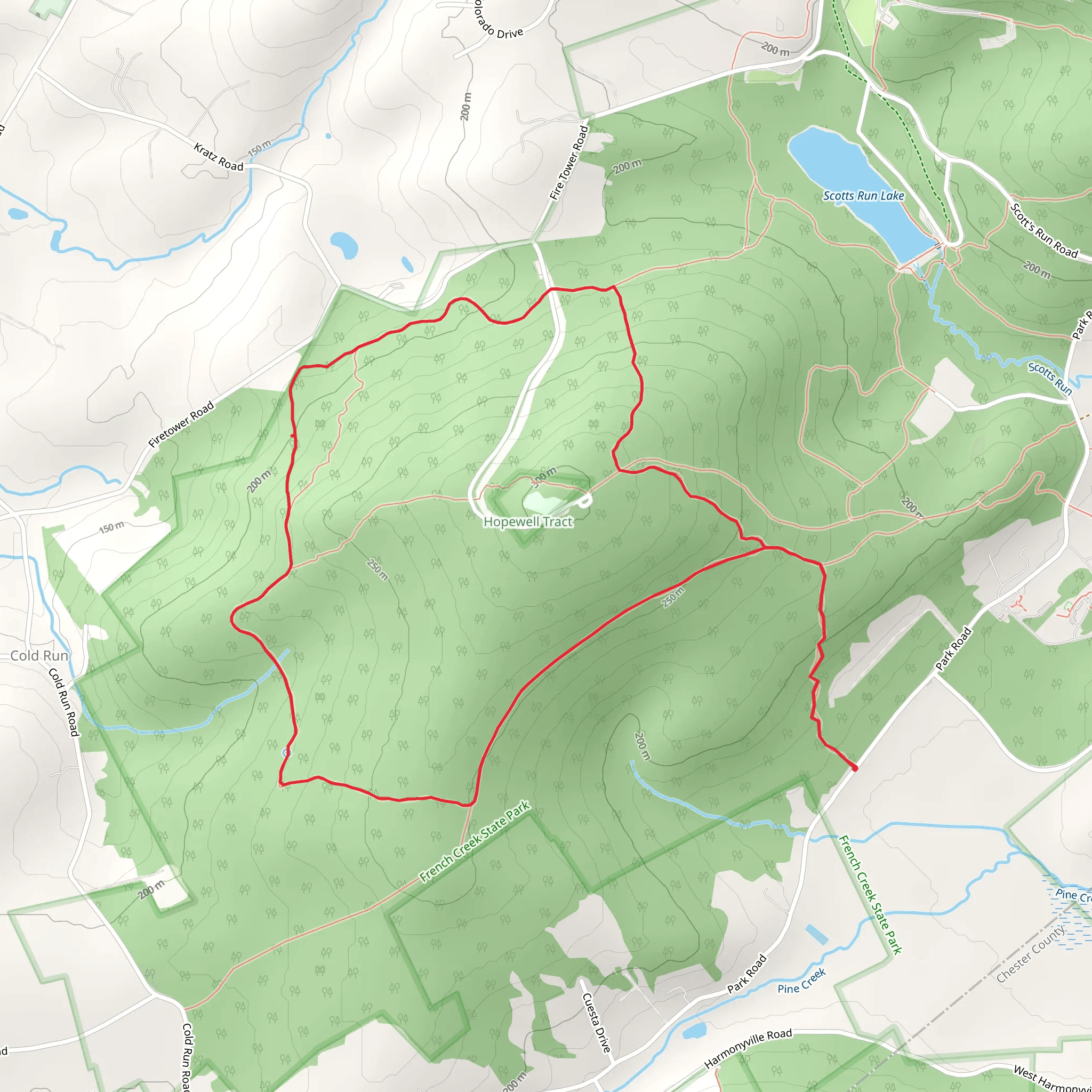 Williams Hill Loop via Turtle and Horse-Shoe Trail mobile static map