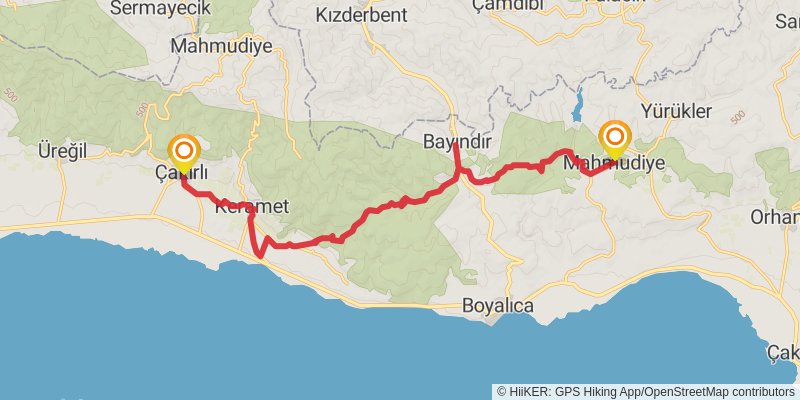 Sufi Trail stage 6 Map