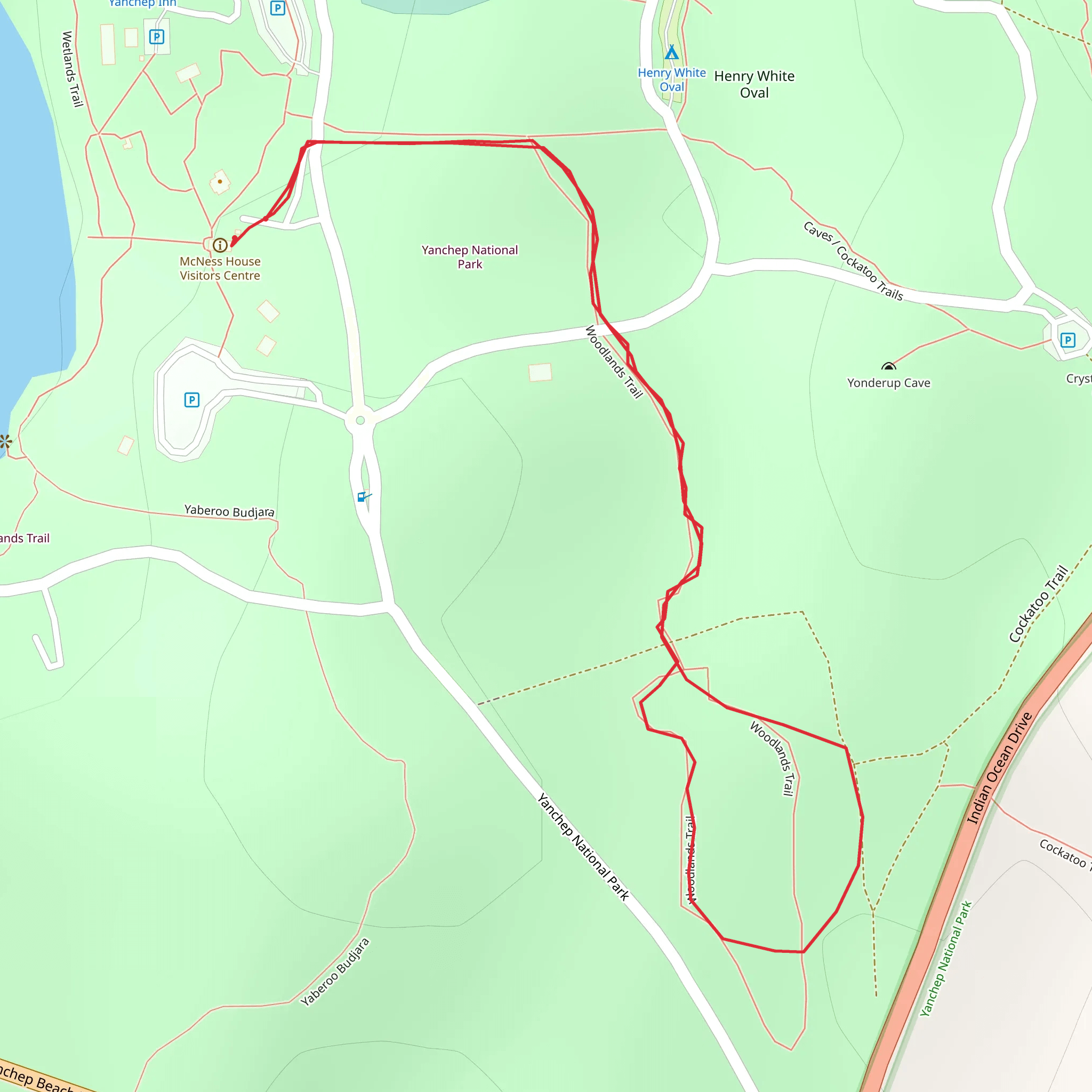 Woodlands Walk Trail mobile static map