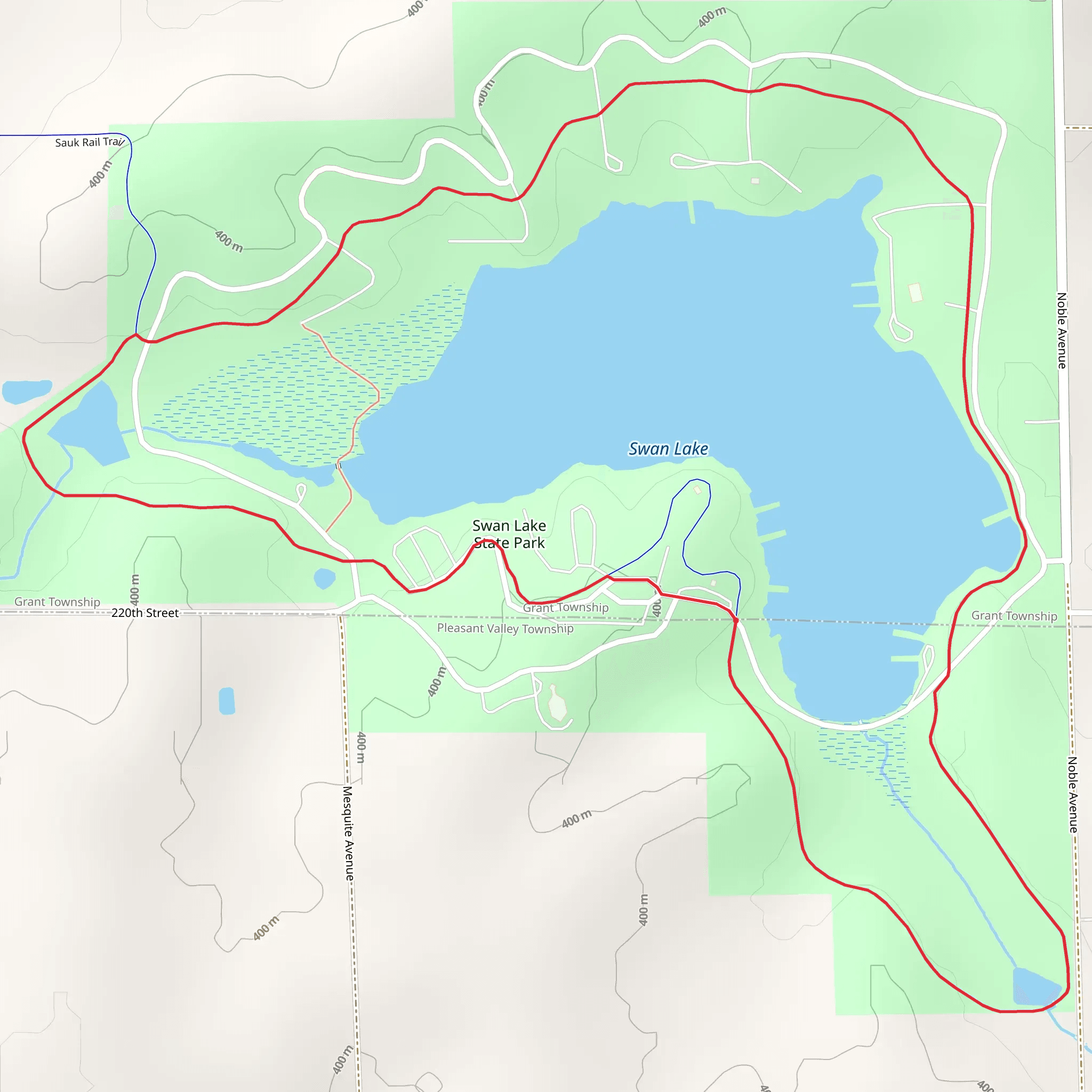 Swan Lake Loop mobile static map