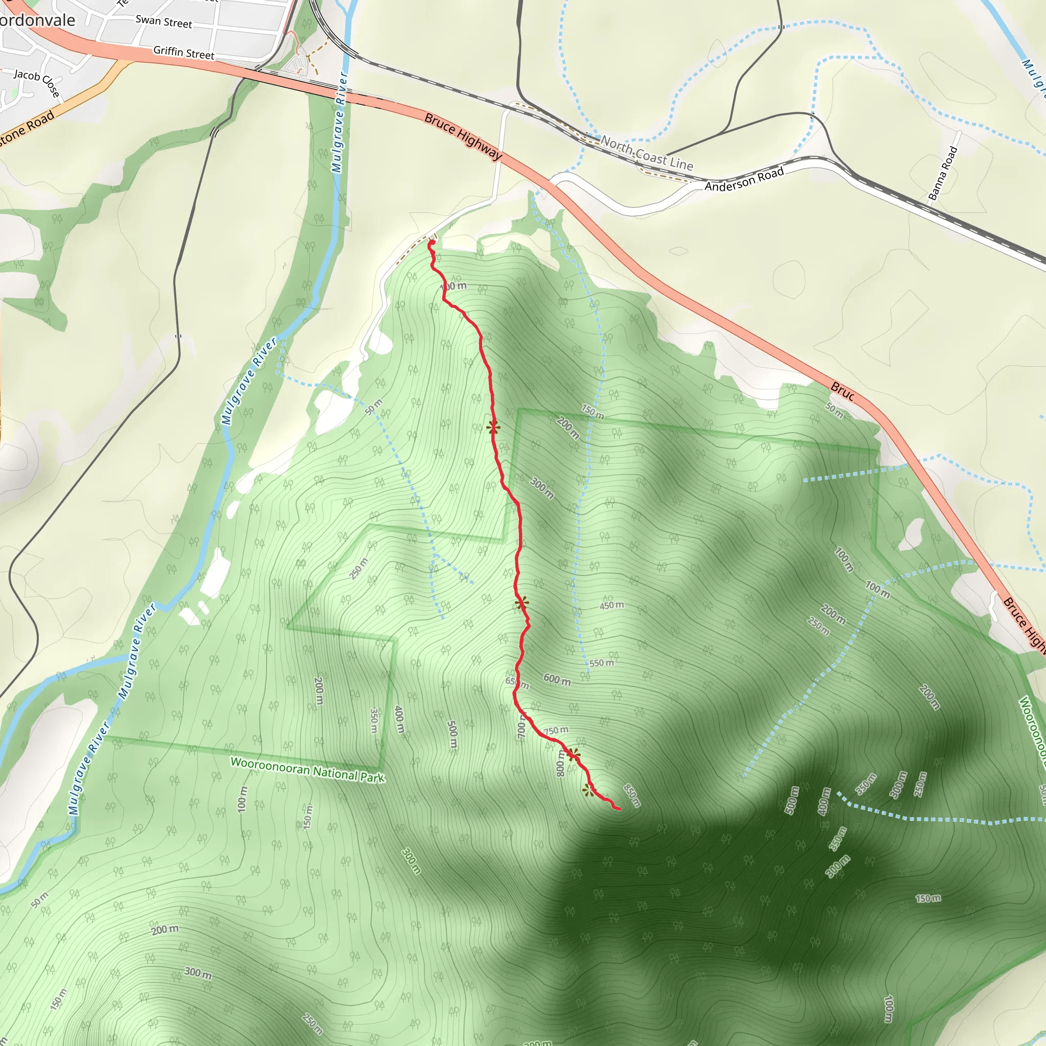 Mount Walshs Pyramid Track mobile static map