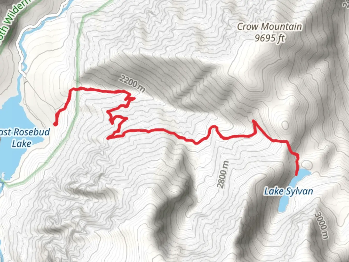 An image depicting the trail Sylvan Lake via Spread Creek Trail and its surrounding area.