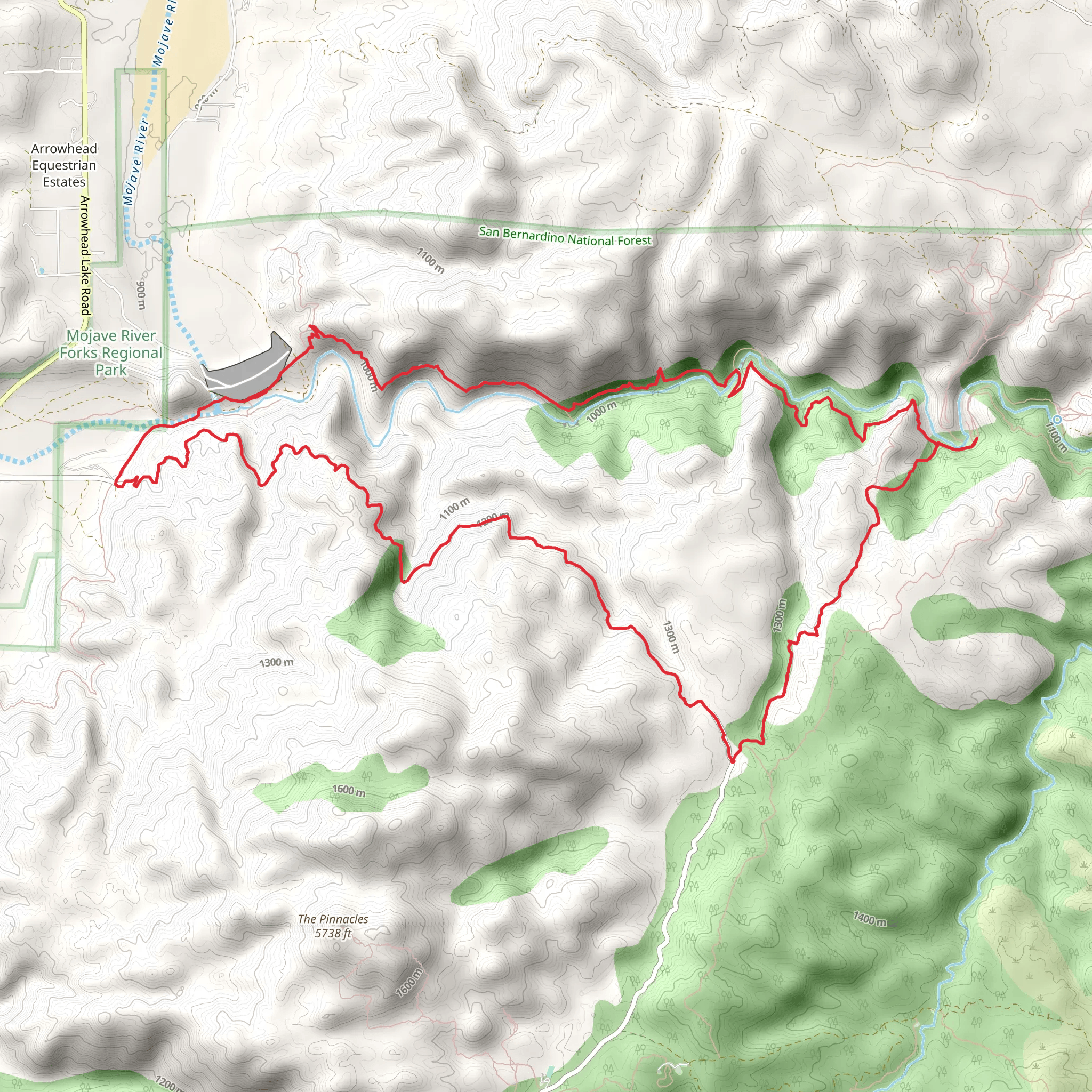 Bradford Ridge Path and PCT Loop mobile static map