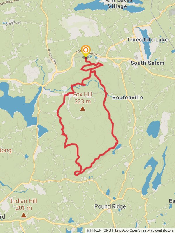 Pine Forest and Rock Trail Loop - Lewisboro Town Park mobile static map