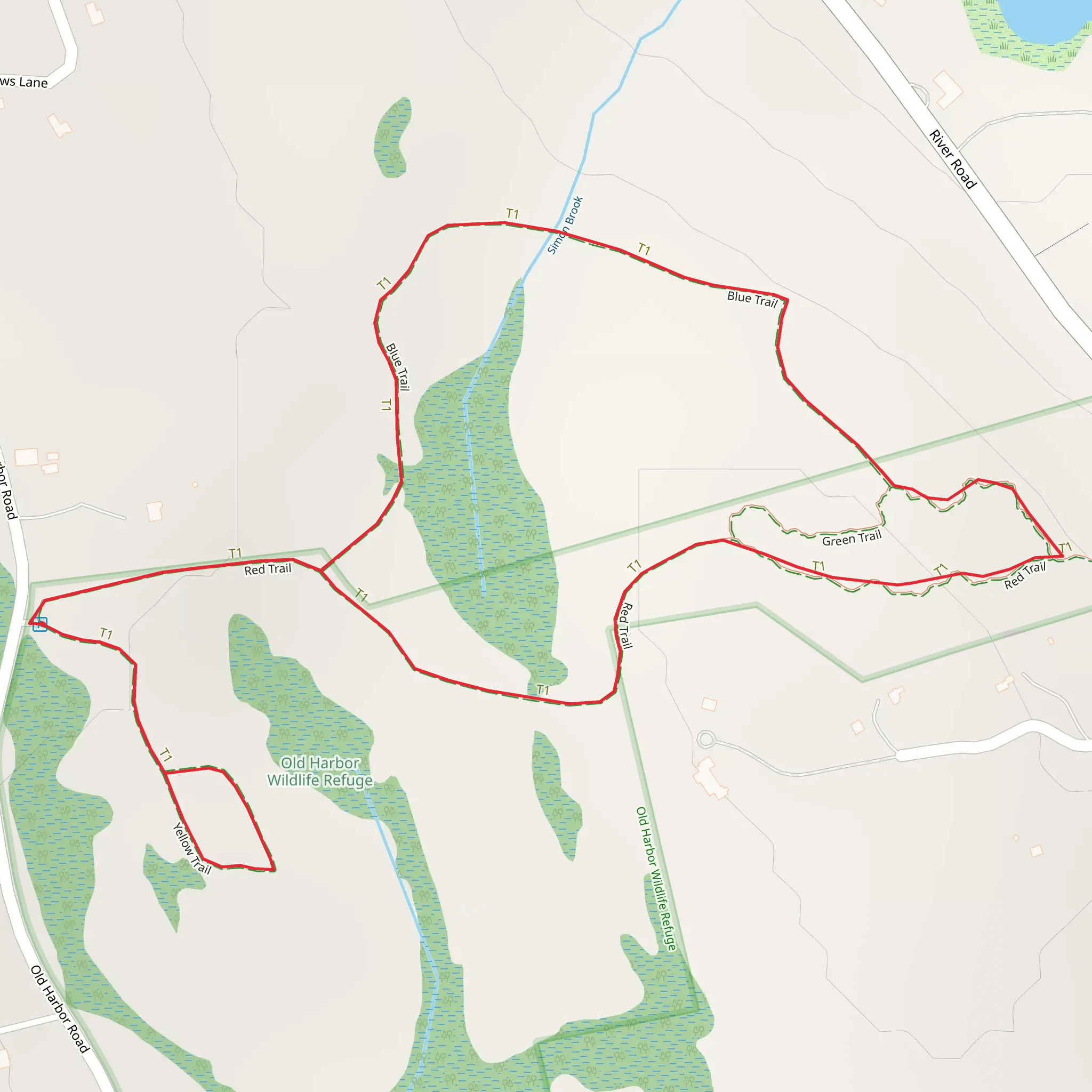 Simon Brook Loop mobile static map