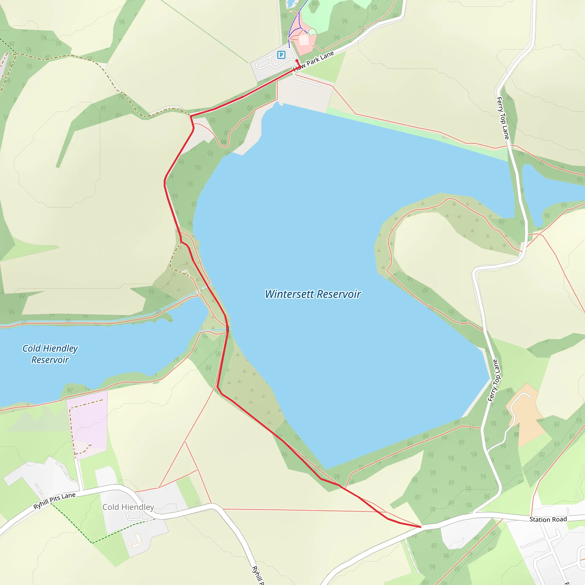 Wintersett Reservoir Walk mobile static map