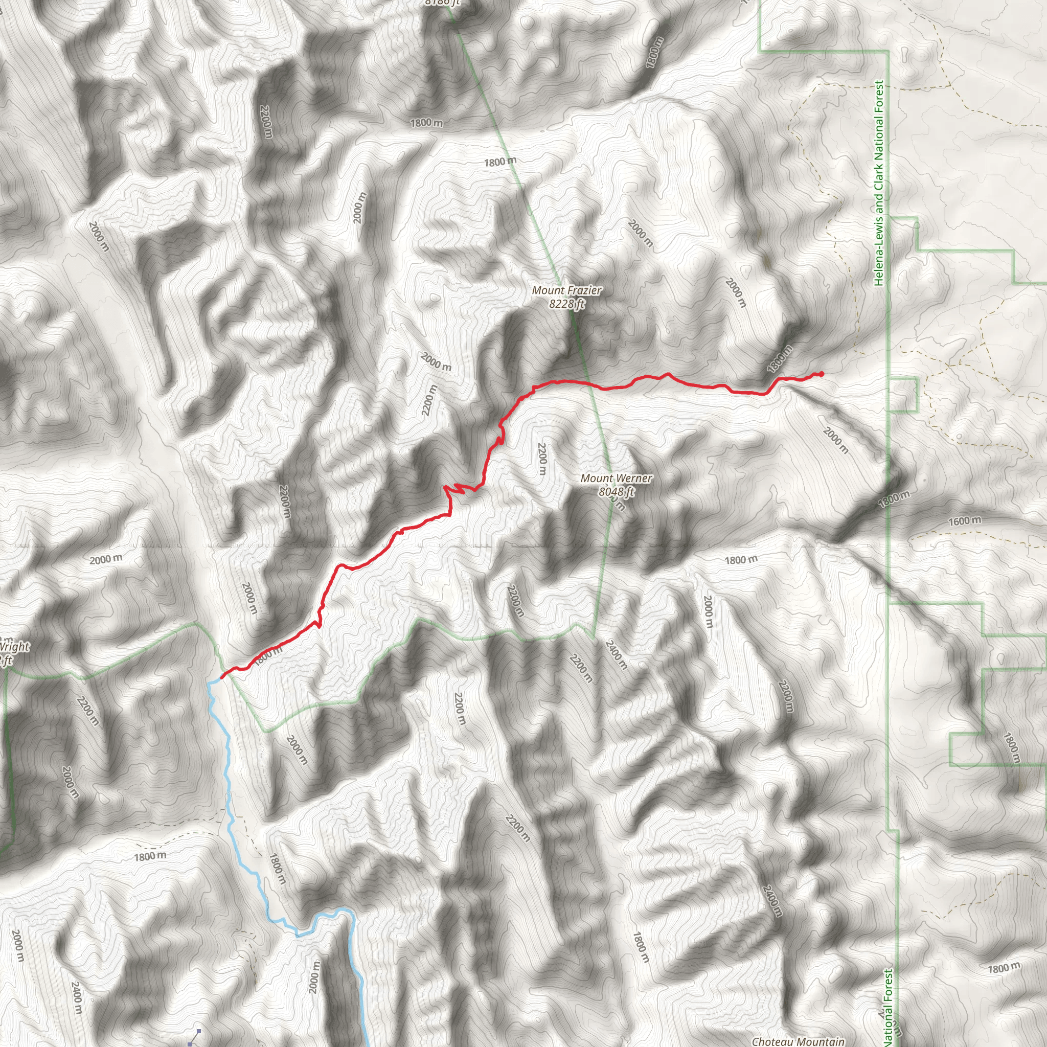 Blackleaf Trail mobile static map