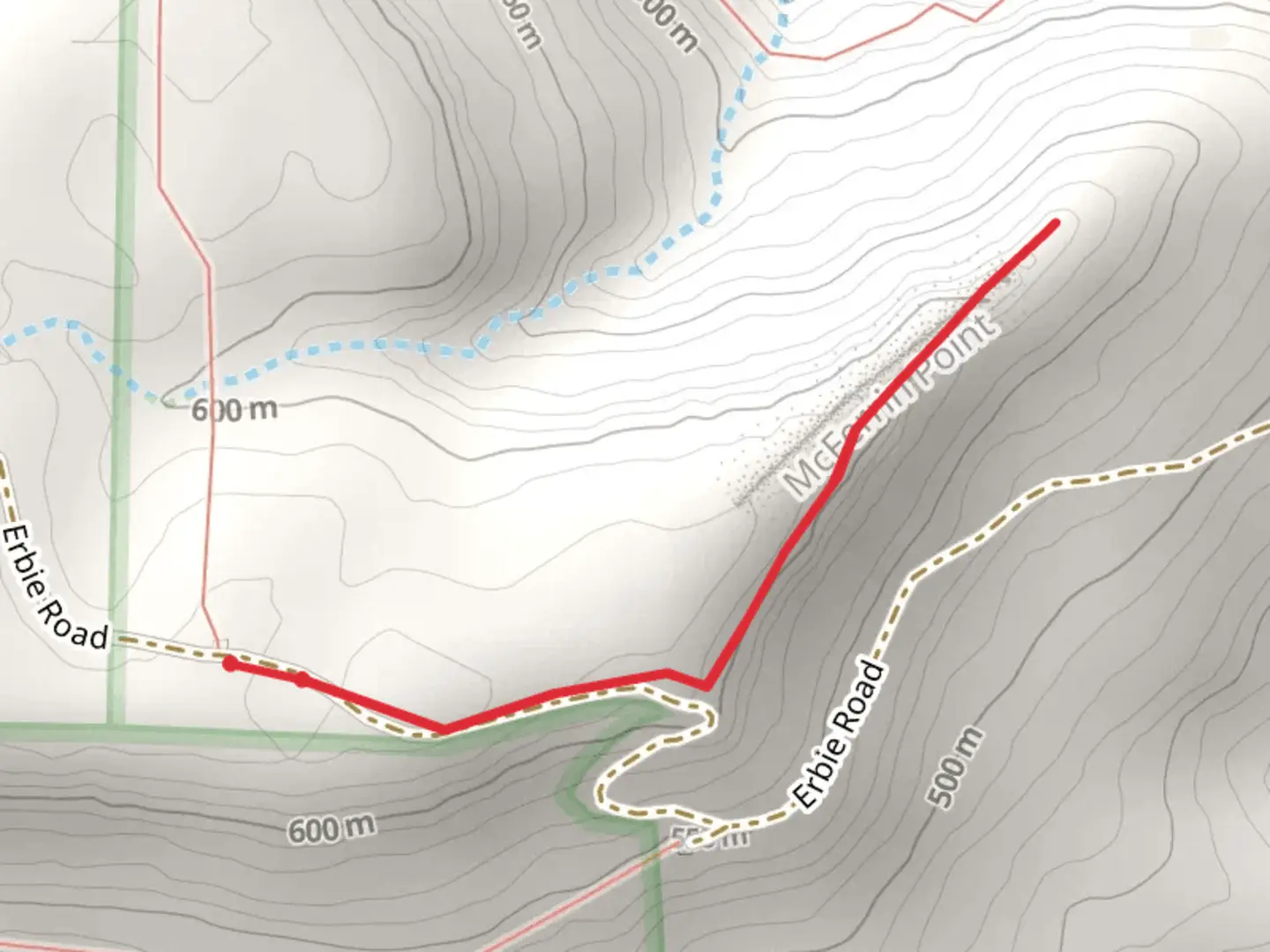 An image depicting the trail Mc Fernn Point and its surrounding area.