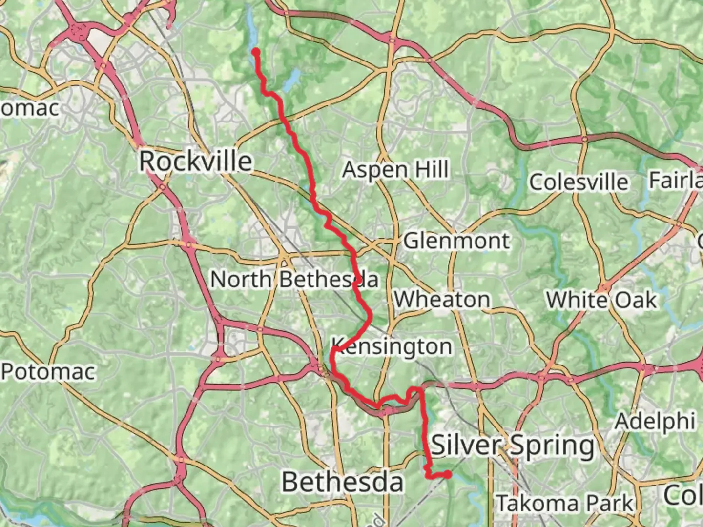 An image depicting the trail Rock Creek Trail and its surrounding area.