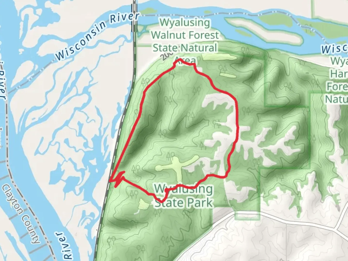 An image depicting the trail Walnut Springs Trail Loop and its surrounding area.