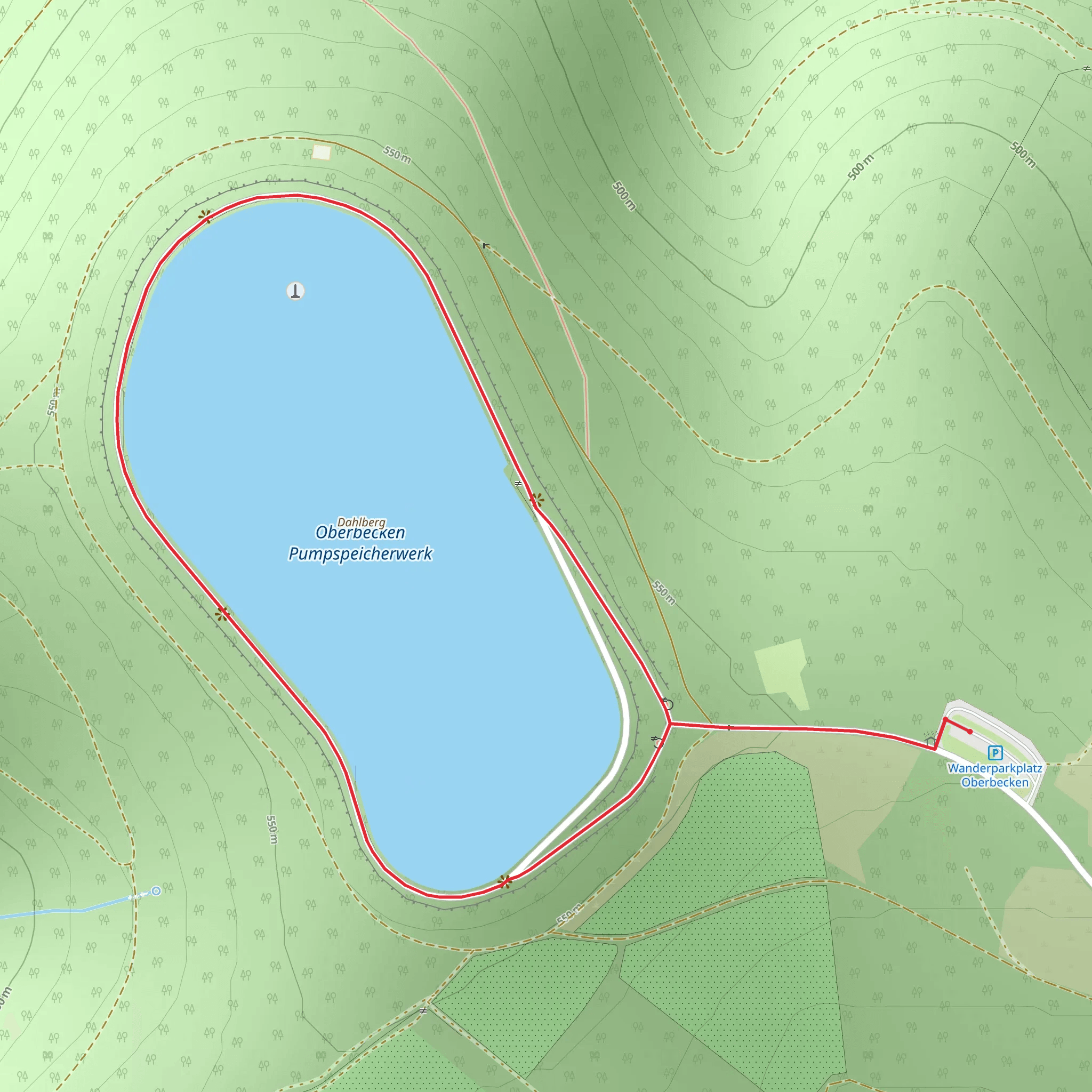Oberbecken Pumpspeicherwerk Loop mobile static map