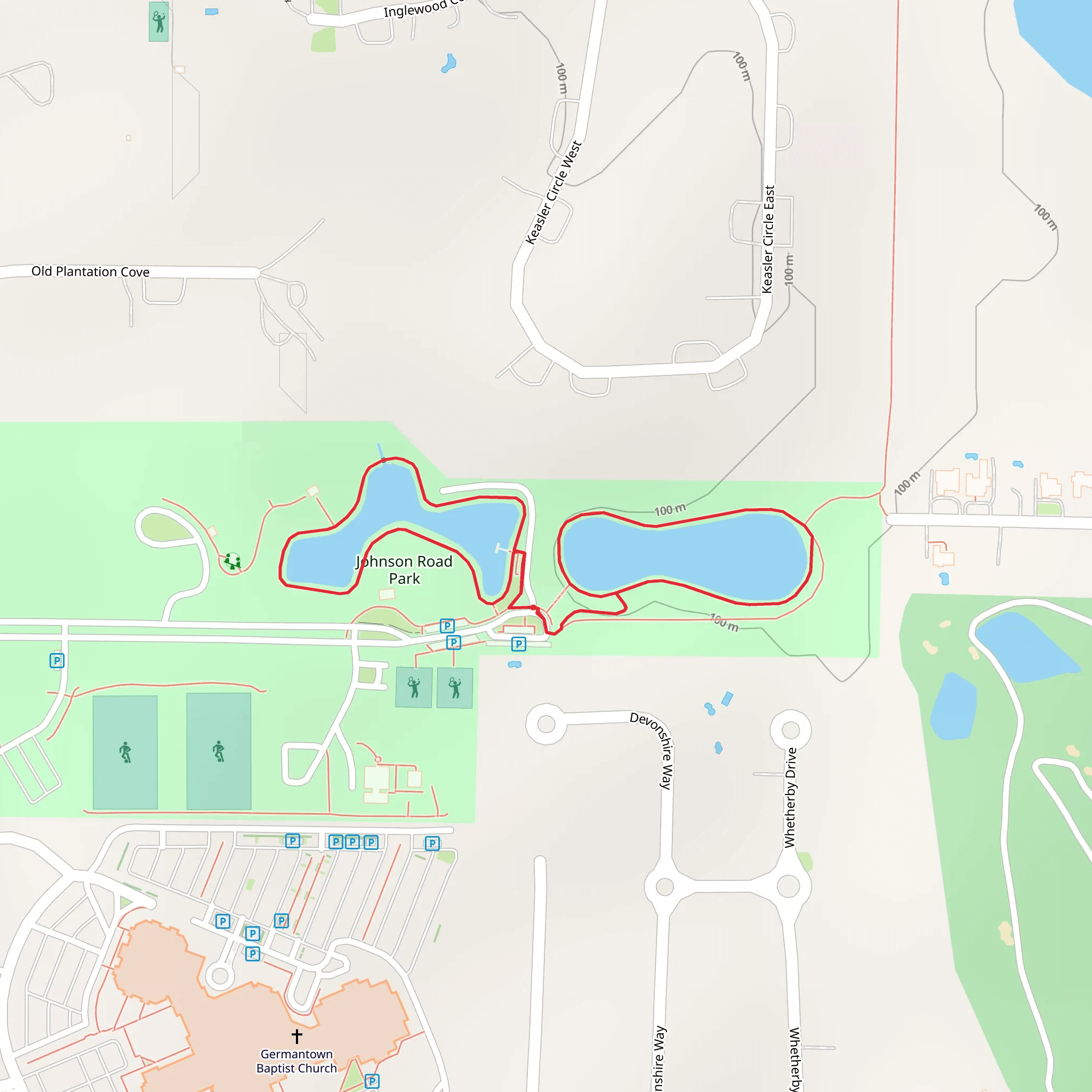 Johnson Road Park Loop mobile static map