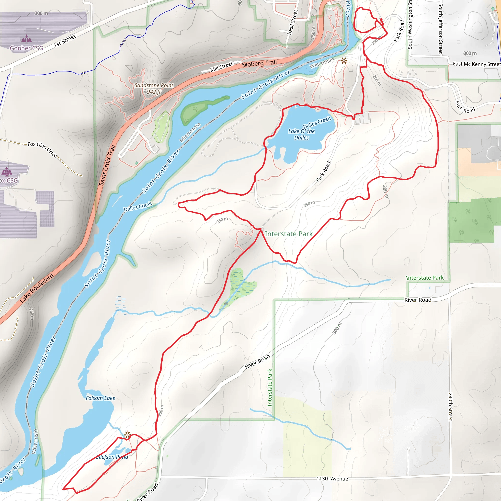 Pathole Trail and Horizone Rock, Silverbrook Trail mobile static map