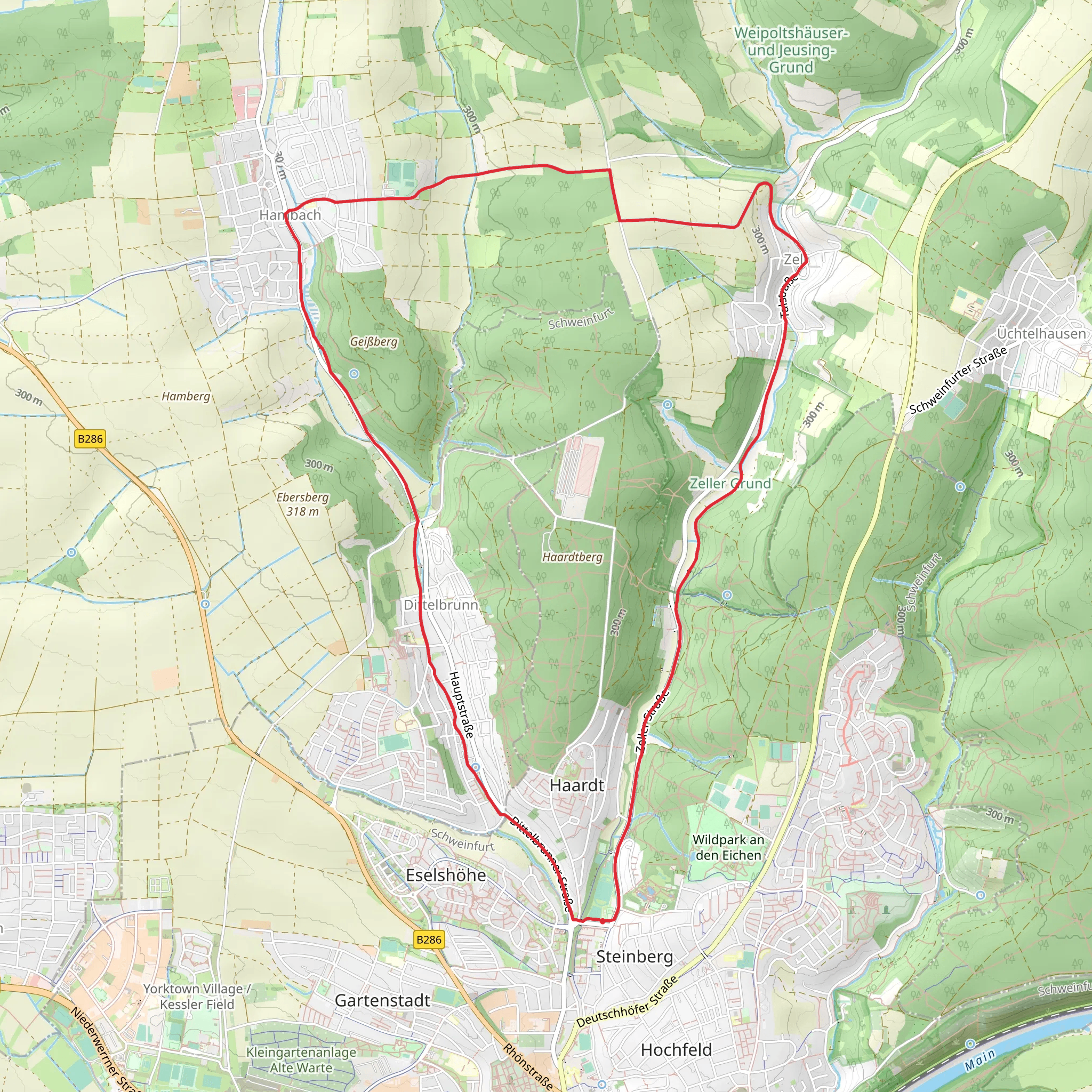 Dittelbrunn Loop mobile static map