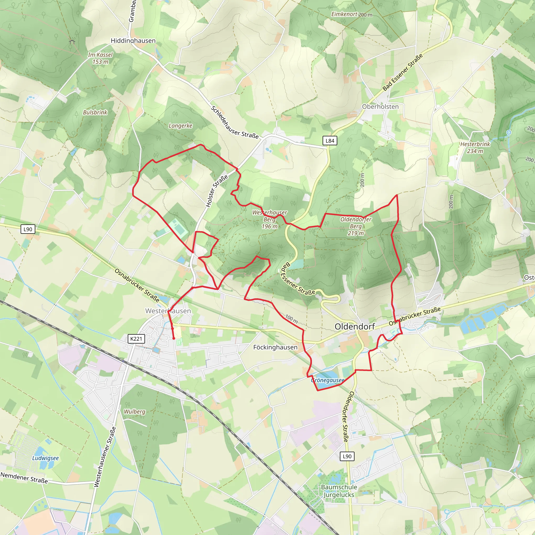 Groenegausee via Meller Jubilaeumsweg mobile static map
