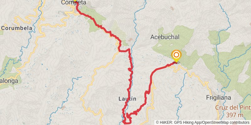 Andalucian Coast to Coast Walk alt 1 Map