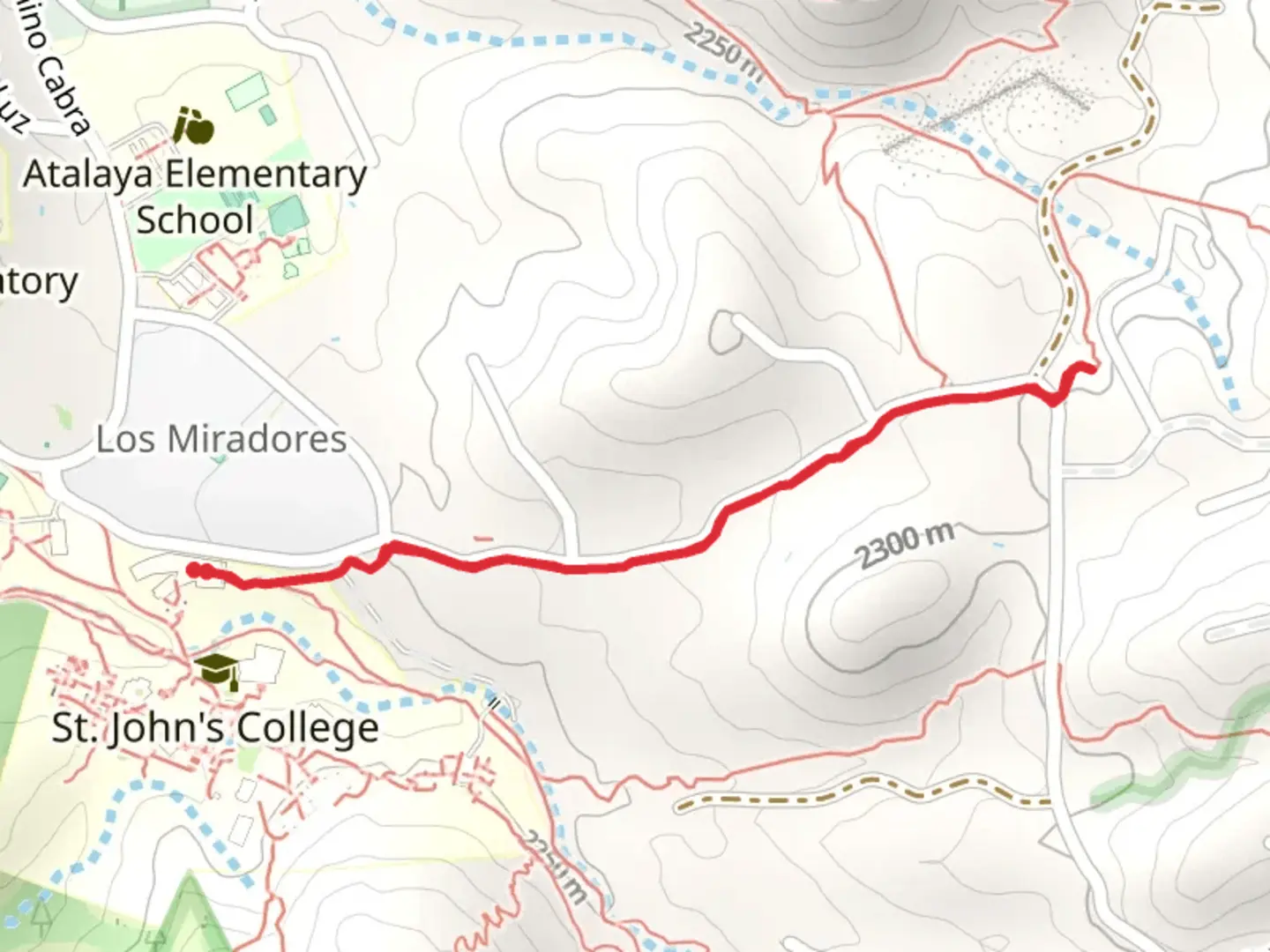 An image depicting the trail Cruz Blanca Trail and its surrounding area.