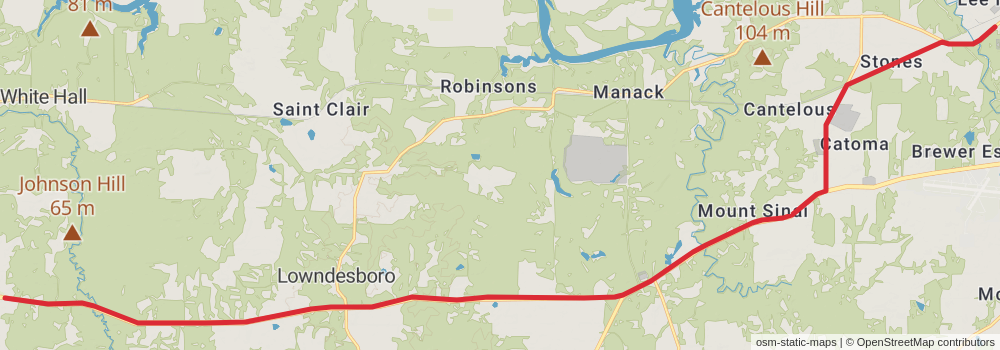 American Perimeter Trail - The South Primary stage 62 Map