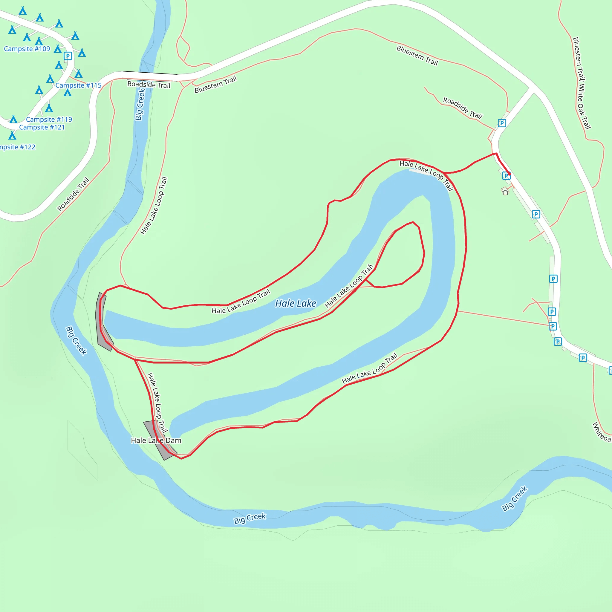 Hale Lake Loop Trail mobile static map