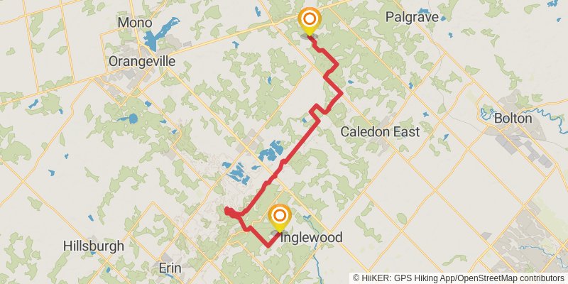 The Bruce Trail stage 15 Map