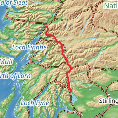 West Highland Way 6-Day Challenging Tour (Hillwalk Tours) mobile static map