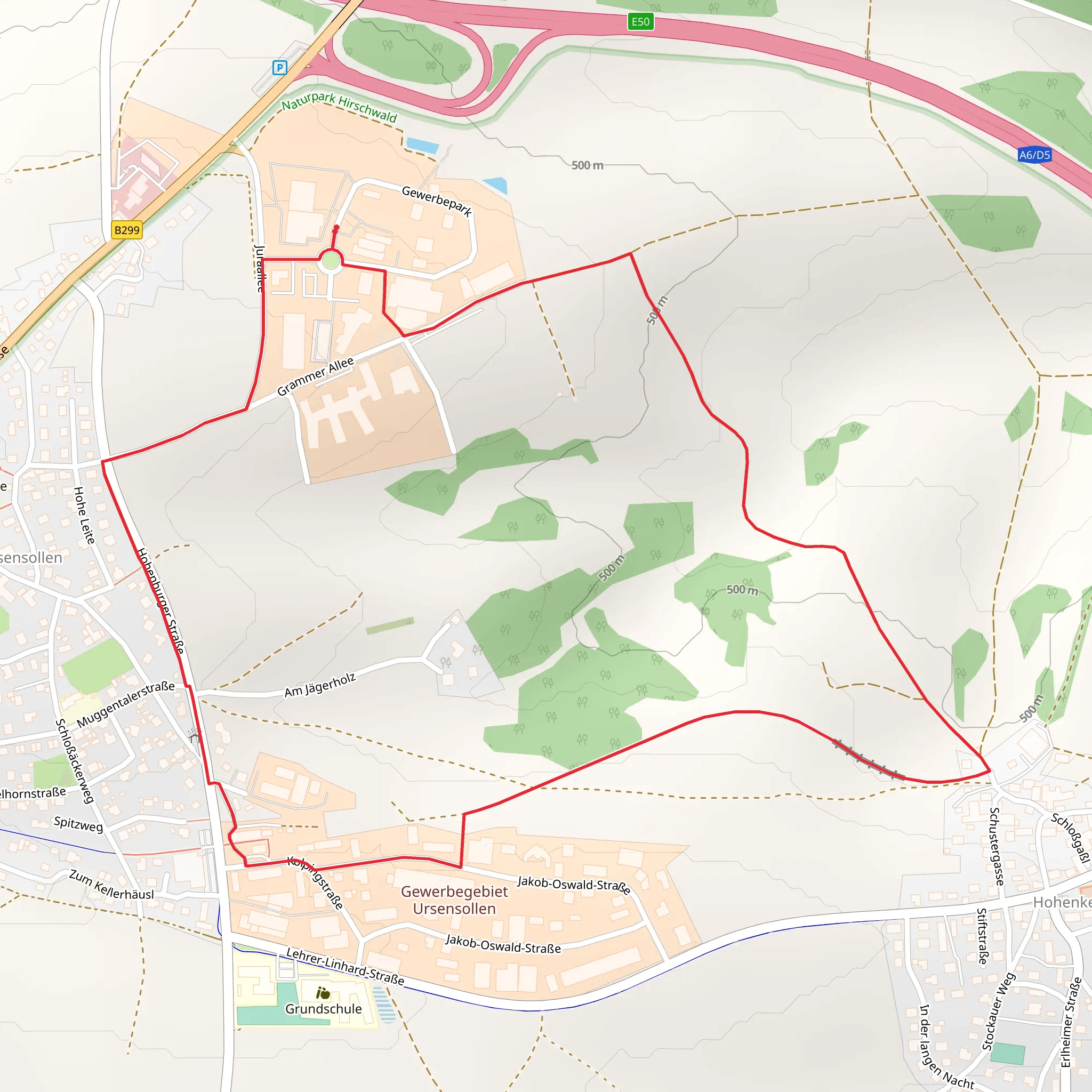 Gewerbepark Loop mobile static map
