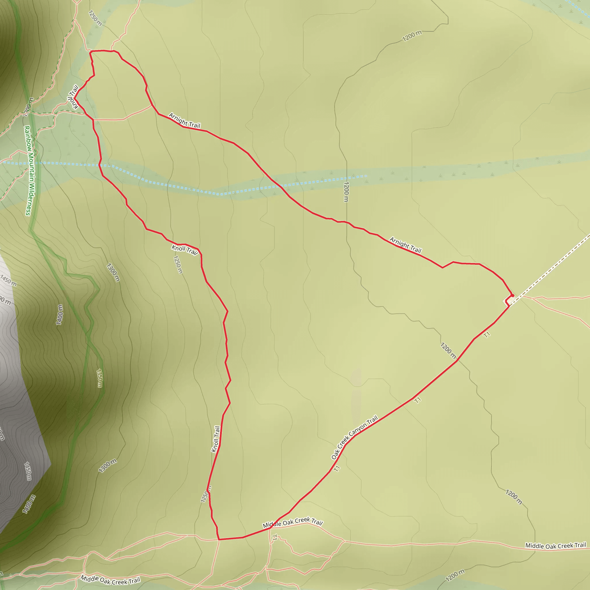 Knoll and Arnight Loop mobile static map