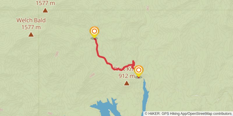 Silers Bald via Lakeshore Trail, Bear Creek Trail, and Welch Ridge Trail stage 2 Map