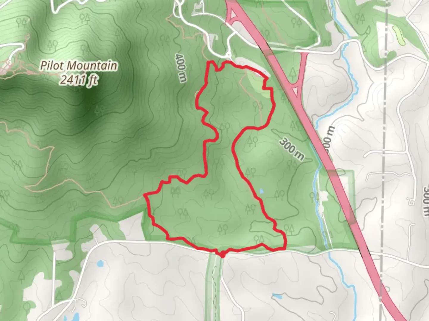An image depicting the trail Grassy Ridge and Sauratown Loop Trail and its surrounding area.