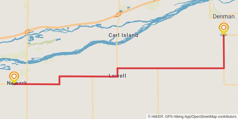 American Discovery Trail North Route stage 185 Map