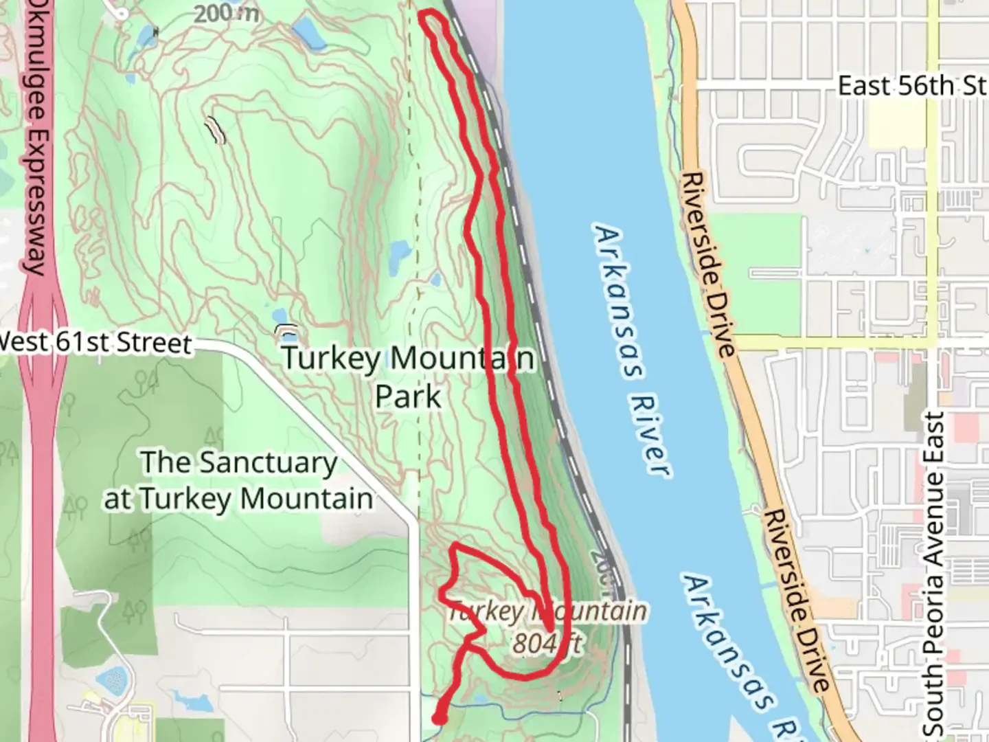 An image depicting the trail Yellow Trail and Turkey Mountain Loop and its surrounding area.